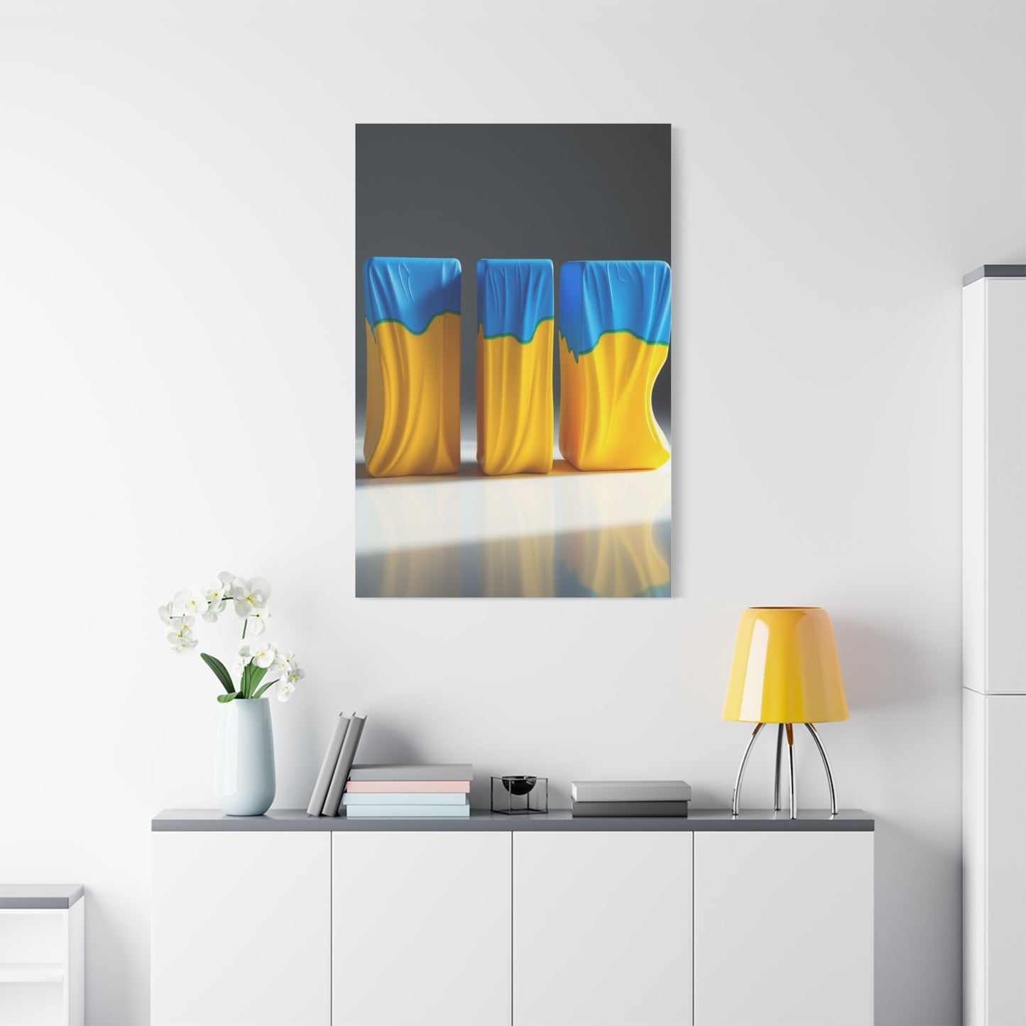 Supreme Blue & Yellow Art Collection Wall Art & Canvas Print