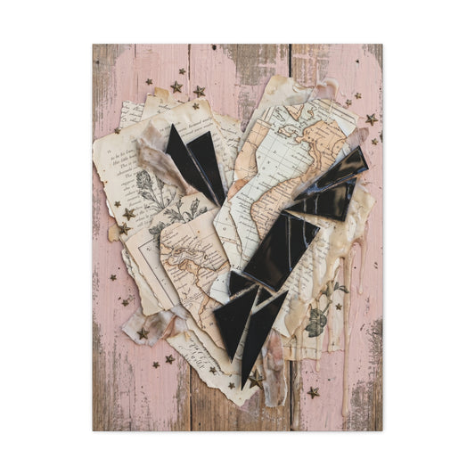 Reclaimed Mixed Media Heartless Romance Wall Art & Canvas Print