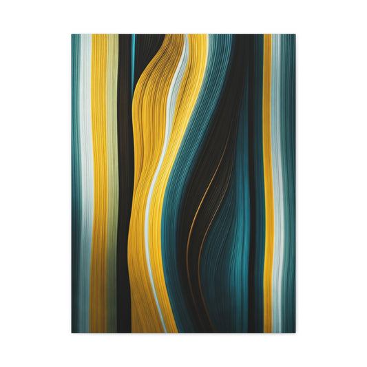 Vertical Gold Flow Abstract Wall Art & Canvas Prints