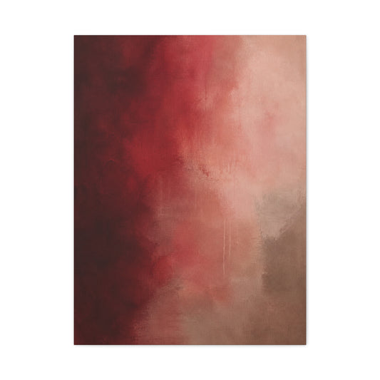 Burgundy Blush Color Field Abstraction Wall Art & Canvas Print