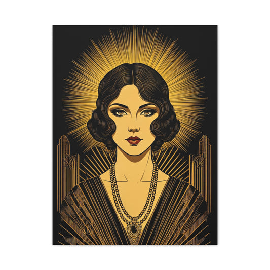 Radiant Deco Icon Woman Wall Art & Canvas Prints