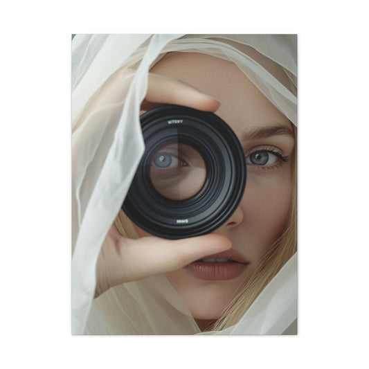 Surreal Lens Portrait Veiled Muse Wall Art & Canvas Print