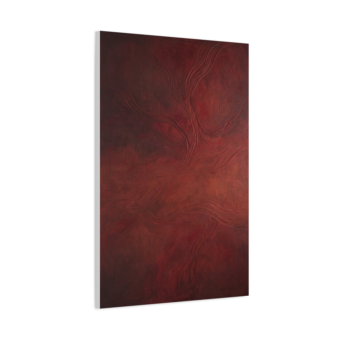 Earthy Red Wabi-Sabi Texture Abstraction Wall Art & Canvas Print