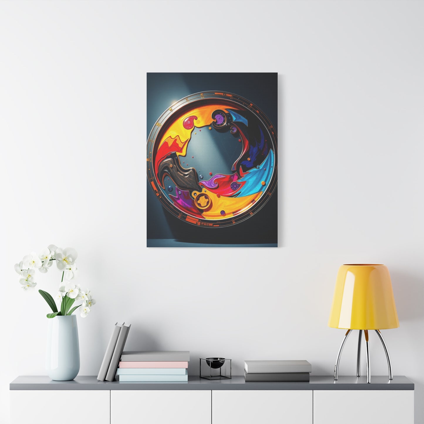 Masterpiece Circular Abstract Art Vision Wall Art & Canvas Print