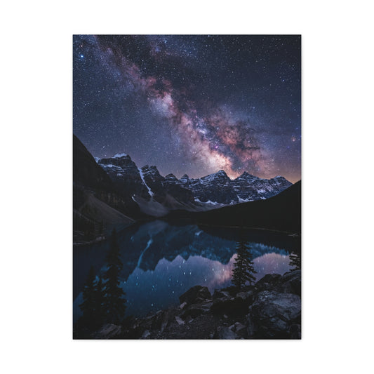 Milky Way Alpine Lake Wall Art & Canvas Print