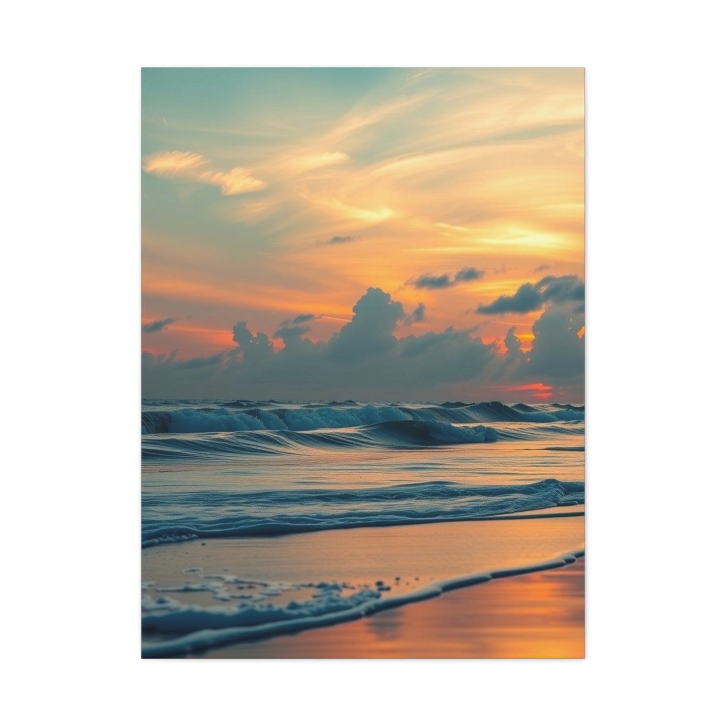 Elite Beach Sunrise and Sunset Art Vision Wall Art & Canvas Print