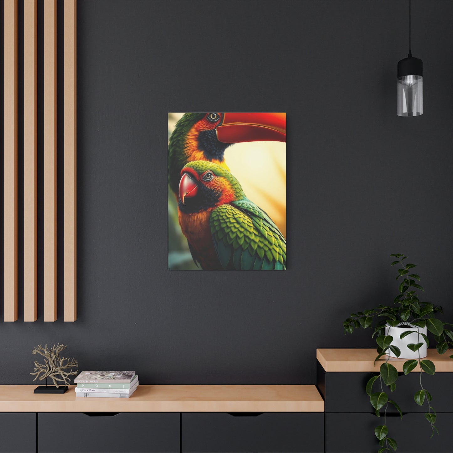 Masterpiece Tropical Birds Art Vision Wall Art & Canvas Print