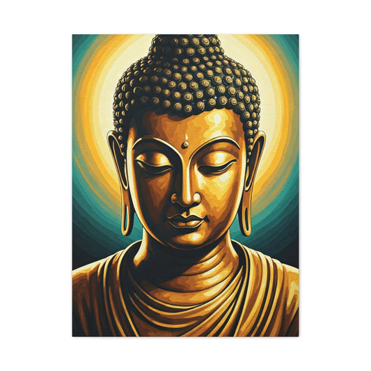 Radiant Serenity Buddha Portrait Wall Art & Canvas Prints