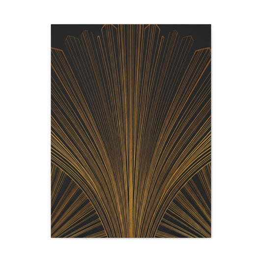 Regal Fan Lines Art Deco Wall Art & Canvas Prints