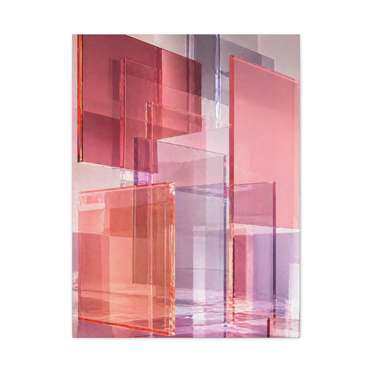 Blush Acrylic Glass Illusion Wall Art & Canvas Print
