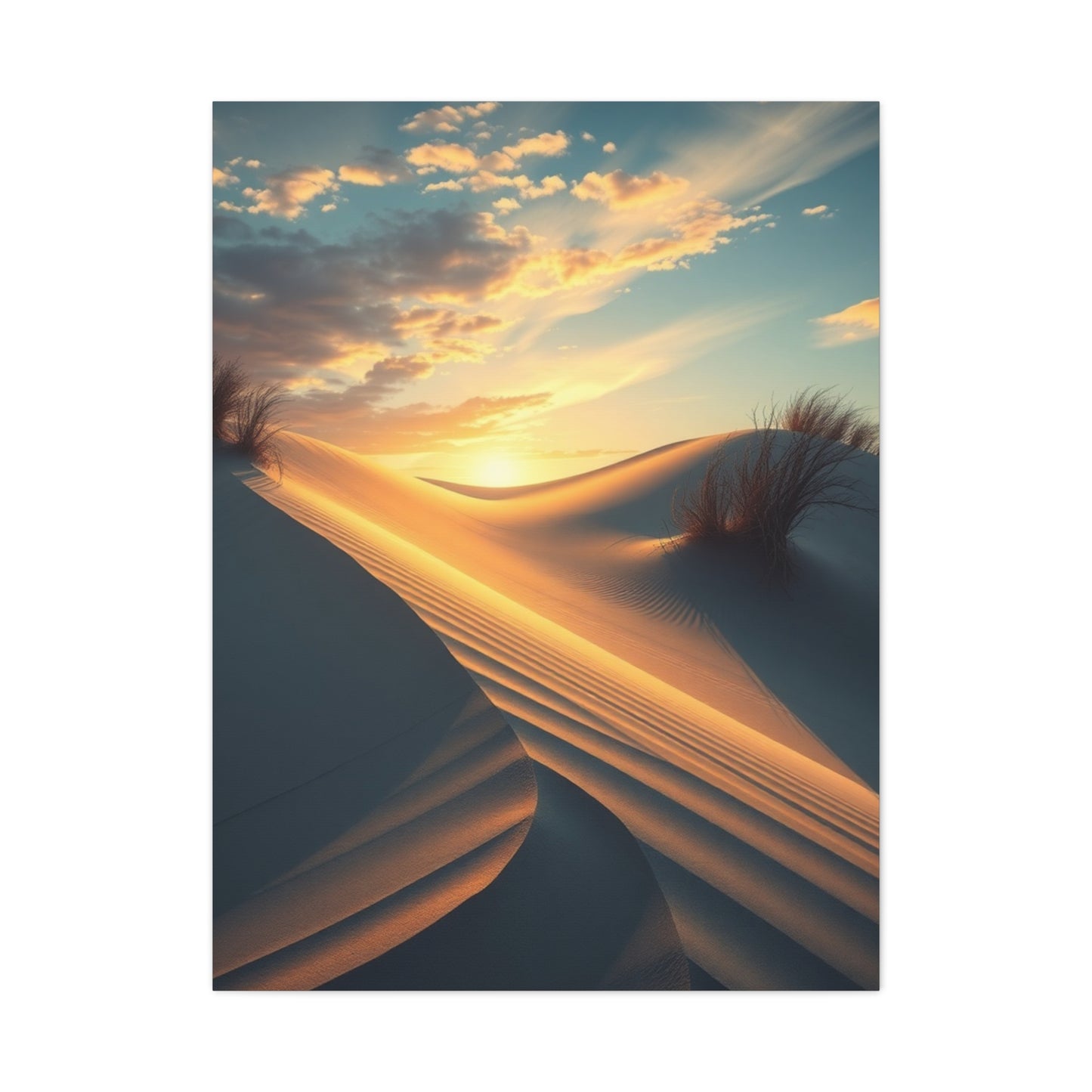 Masterpiece Coastal Sand Dunes Art Vision Wall Art & Canvas Print