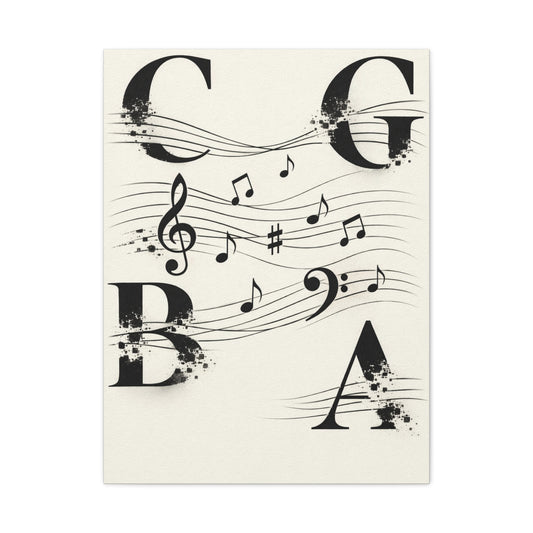Minimal Music Typography Expression Wall Art & Canvas Print