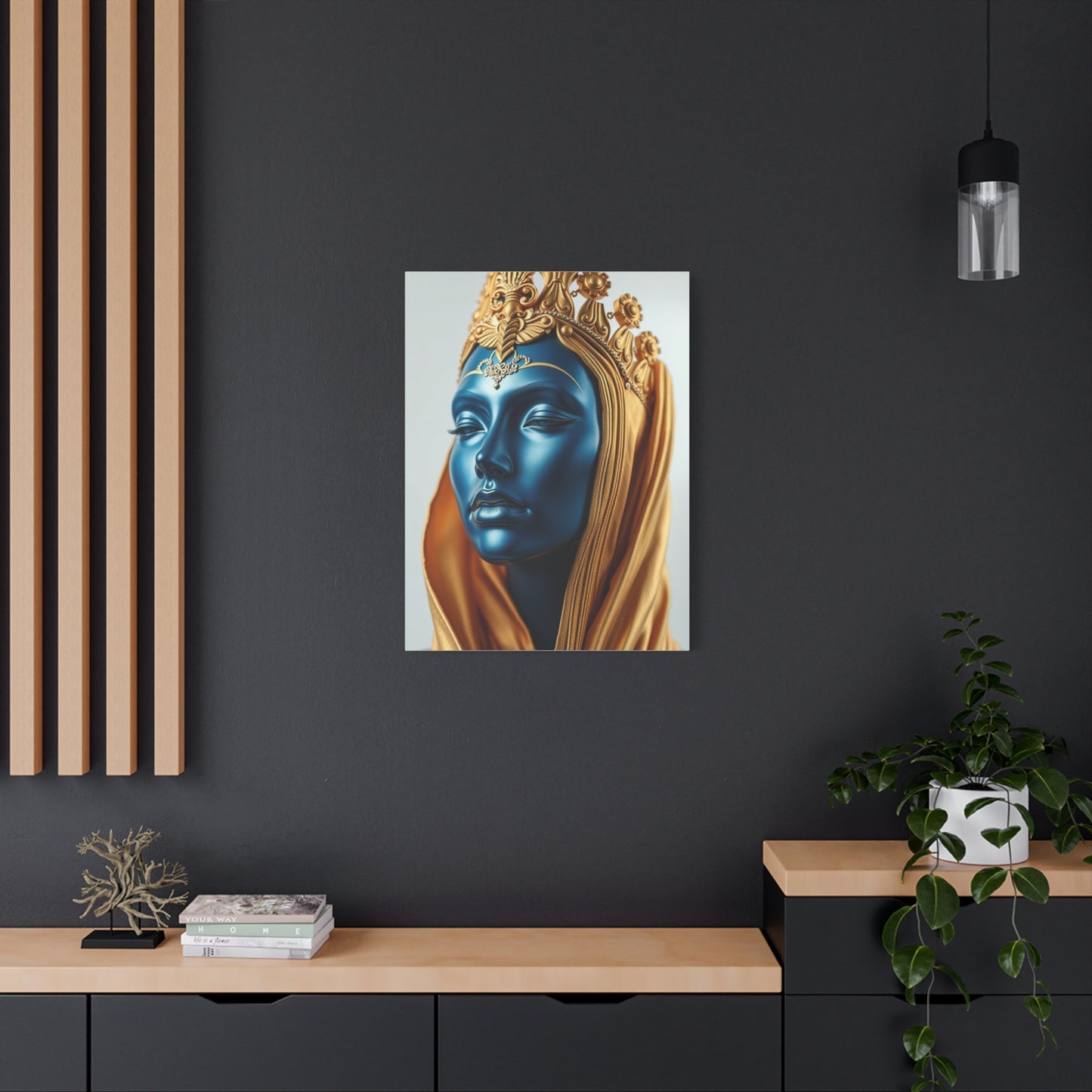 Masterpiece Blue & Gold Art Vision Wall Art & Canvas Print