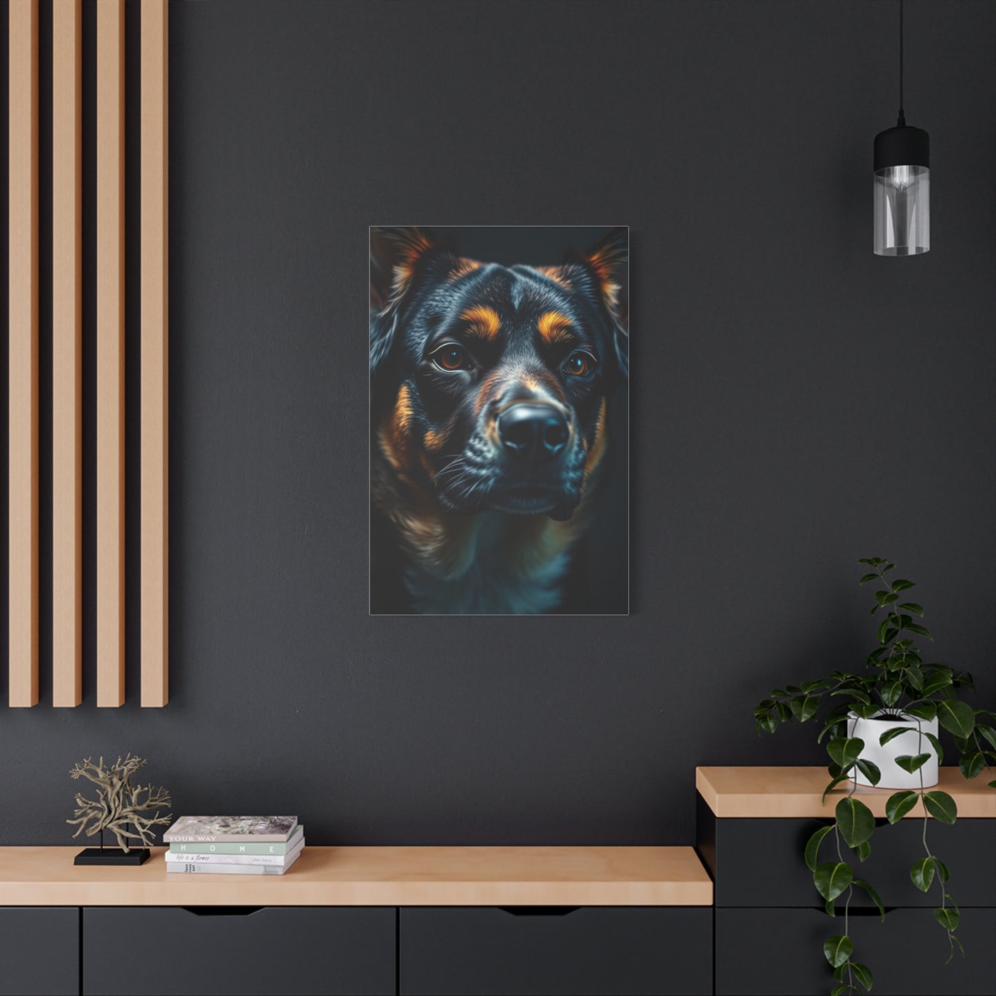 Masterpiece Black and Tan Art Vision Wall Art & Canvas Print