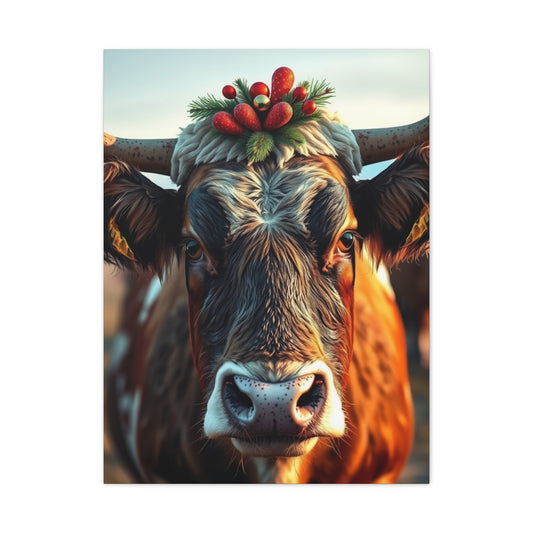 Elite Christmas Cow Art Vision Wall Art & Canvas Print