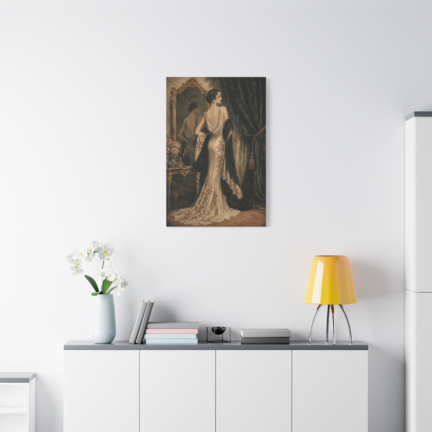 Art Deco Couture Evening Portrait Wall Art & Canvas Print