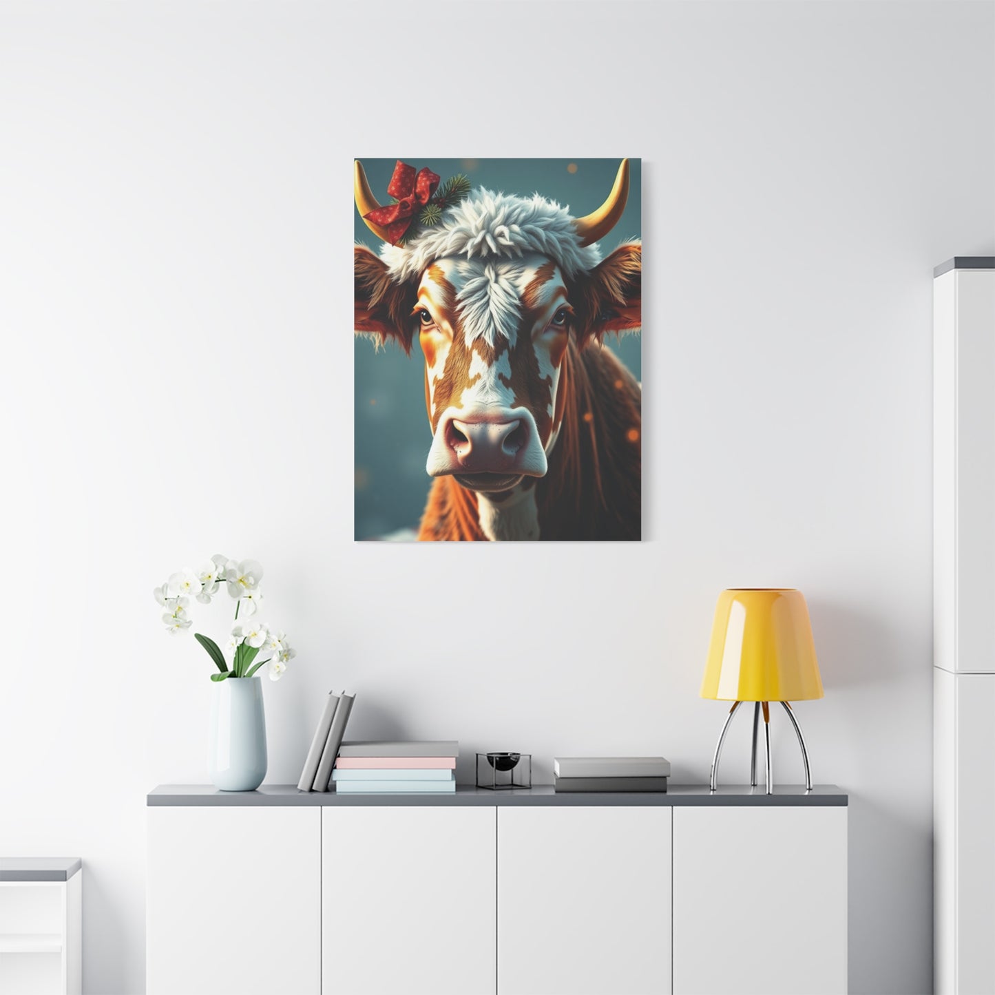 Masterpiece Christmas Cow Art Vision Wall Art & Canvas Print
