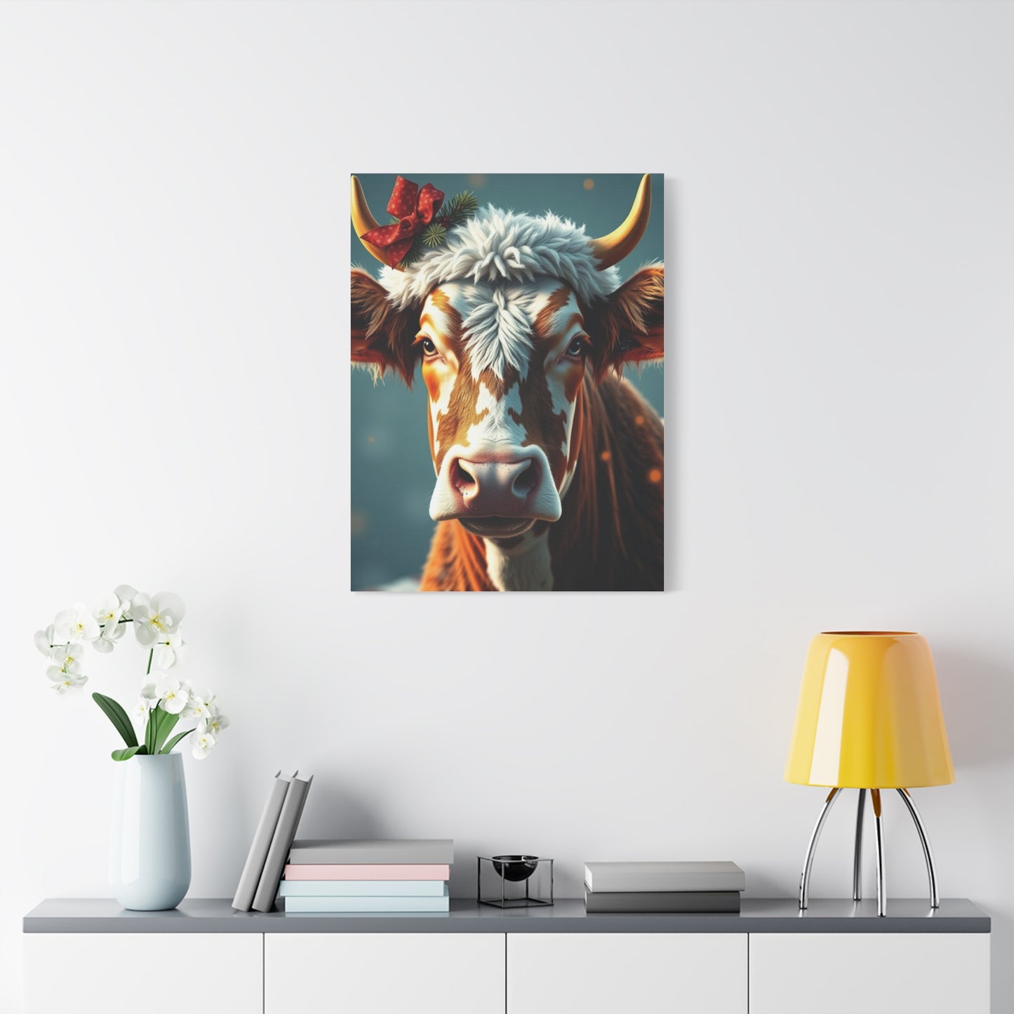 Masterpiece Christmas Cow Art Vision Wall Art & Canvas Print