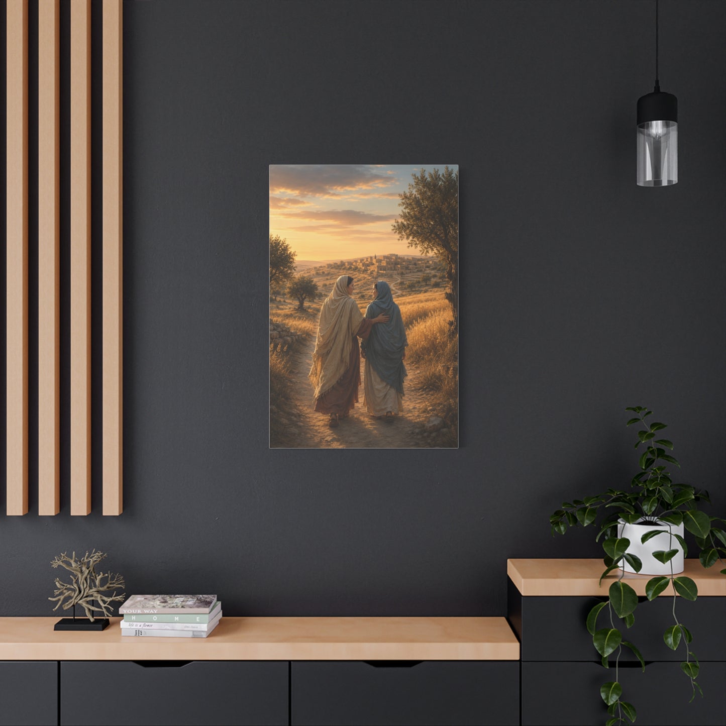 Golden Journey Companionship Landscape Wall Art & Canvas Print