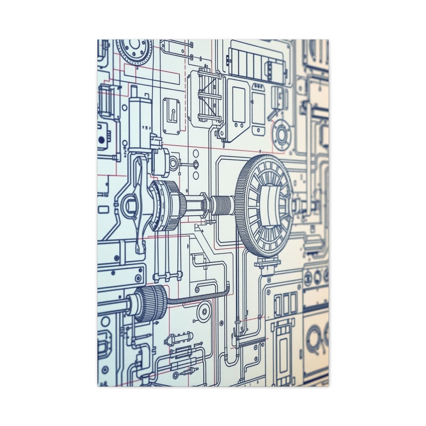 Elite Engineering & Machinery Blueprints Art Vision Wall Art & Canvas Print