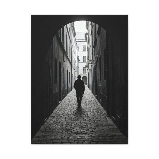 Solitary Alley Silhouette Wall Art & Canvas Prints
