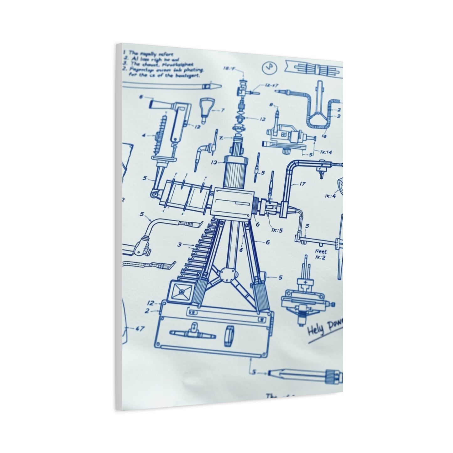Masterpiece Blueprint & Patent Sketches Art Vision Wall Art & Canvas Print