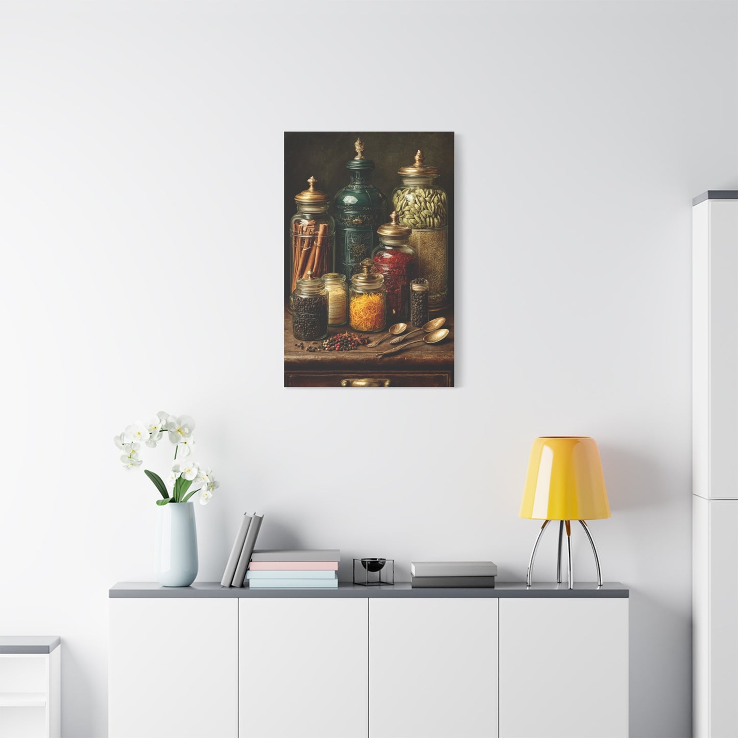 Premium Spice Jars Still Life Wall Art & Canvas Print