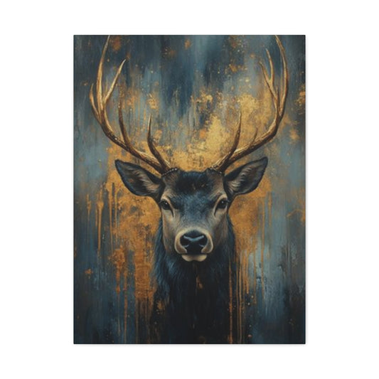 Golden Canvas Reindeer Wall Art & Canvas Prints