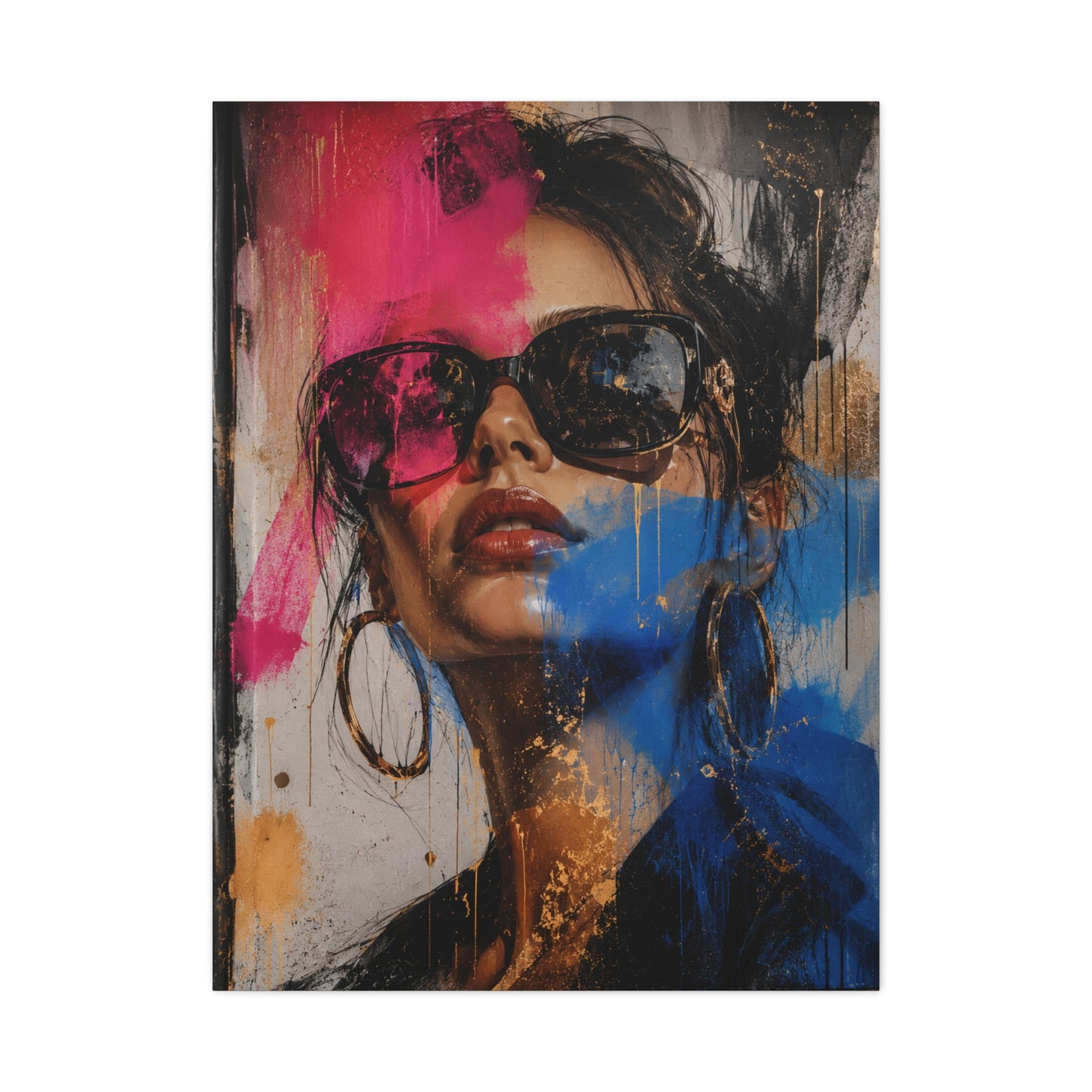 Urban Fashion Graffiti Portrait Street Wall Art & Canvas Print