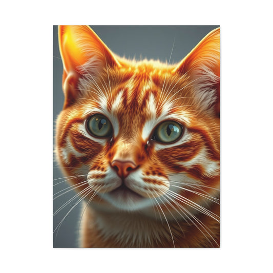 Masterpiece Orange Cat Art Vision Wall Art & Canvas Print