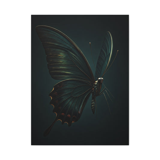 Dark Swallowtail Butterfly Profile Study Wall Art & Canvas Prints