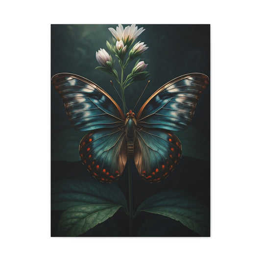 Midnight Blue Garden Butterfly Wall Art & Canvas Prints