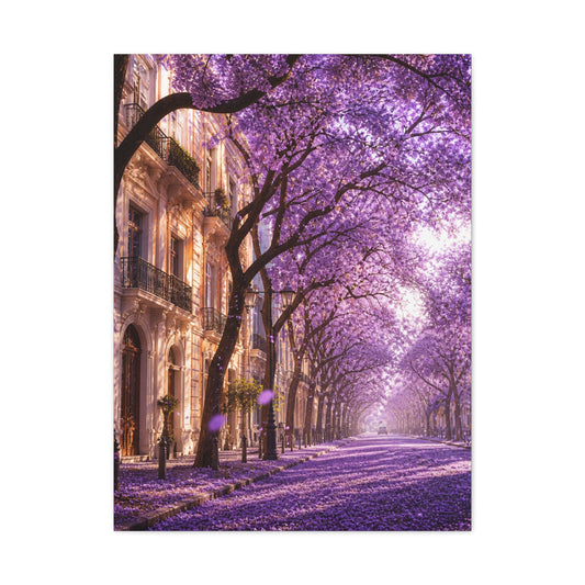 Jacaranda Blossom Boulevard Wall Art & Canvas Print