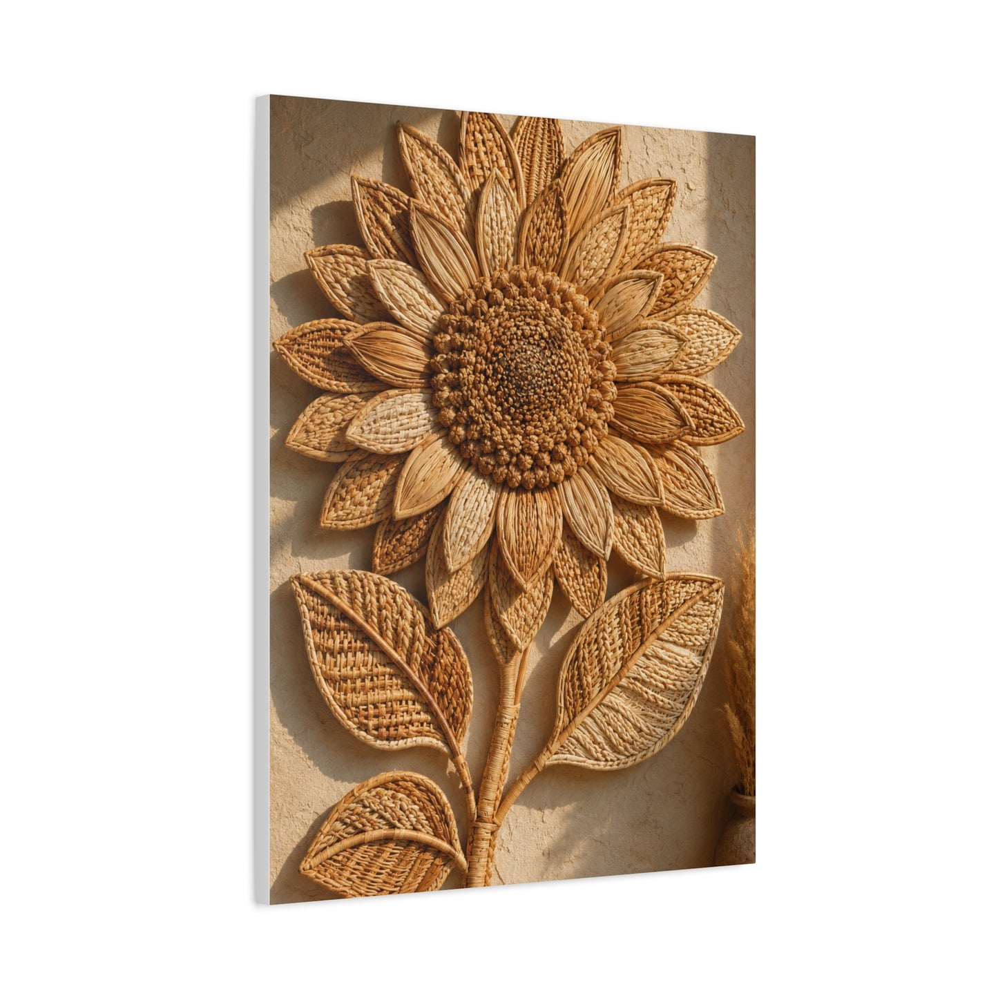 Artisan Woven Sunflower Relief Wall Art & Canvas Print