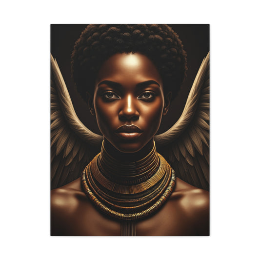 Celestial Queen with Golden Wings Wall Art & Canvas Prints
