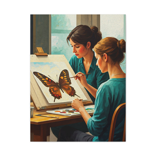 Artistic Butterfly Painting Studio Wall Art & Canvas Prints