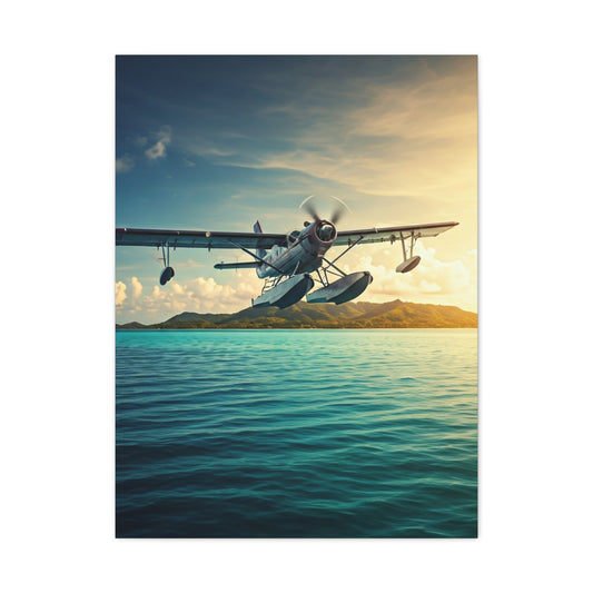 Seaplane Over Tropical Waters Wall Art & Canvas Prints