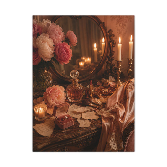 Vintage Vanity Love Letter Still Life Wall Art & Canvas Print