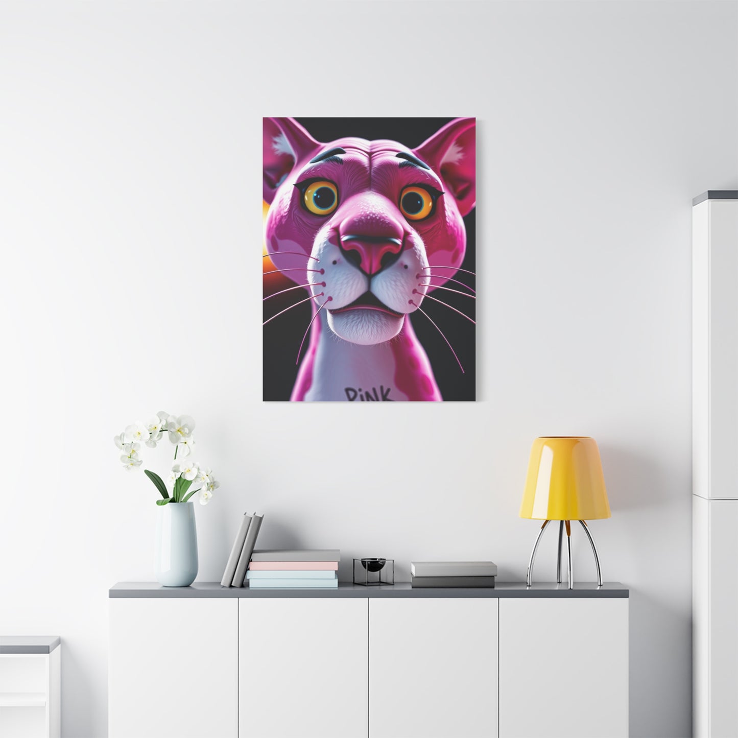 Pink Grace Panther Canvas Wall Art & Canvas Print