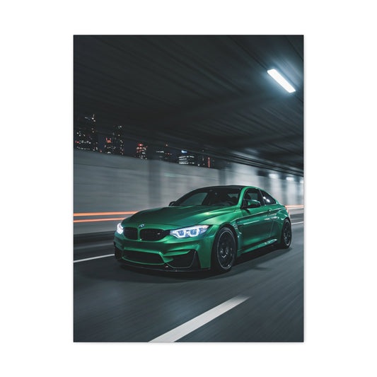 BMW M4 City Tunnel Motion Blur Wall Art & Canvas Prints