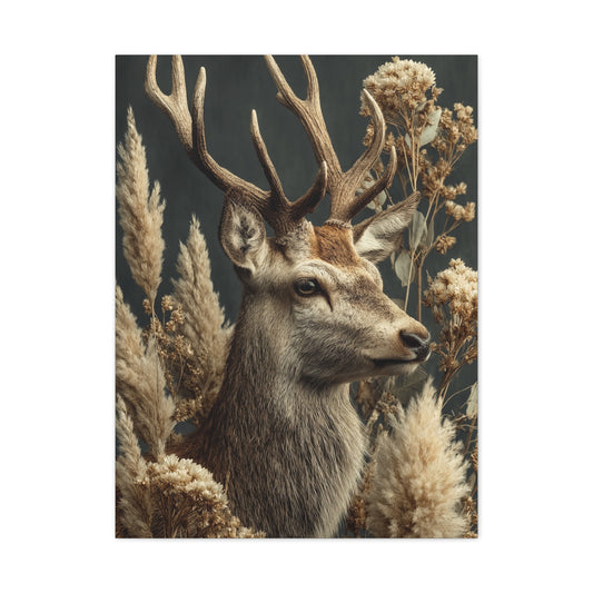 Victorian Natural History Deer Study Wall Art & Canvas Print