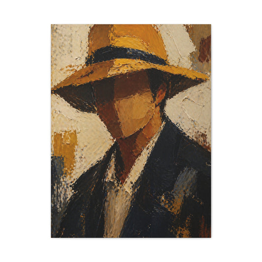 Faceless Impasto Figure Portrait Wall Art & Canvas Print