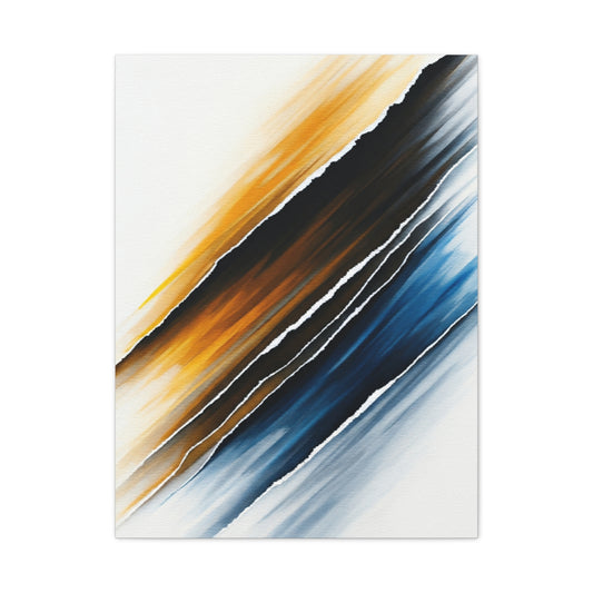 Gold and Blue Motion Sweep Abstract Wall Art & Canvas Prints