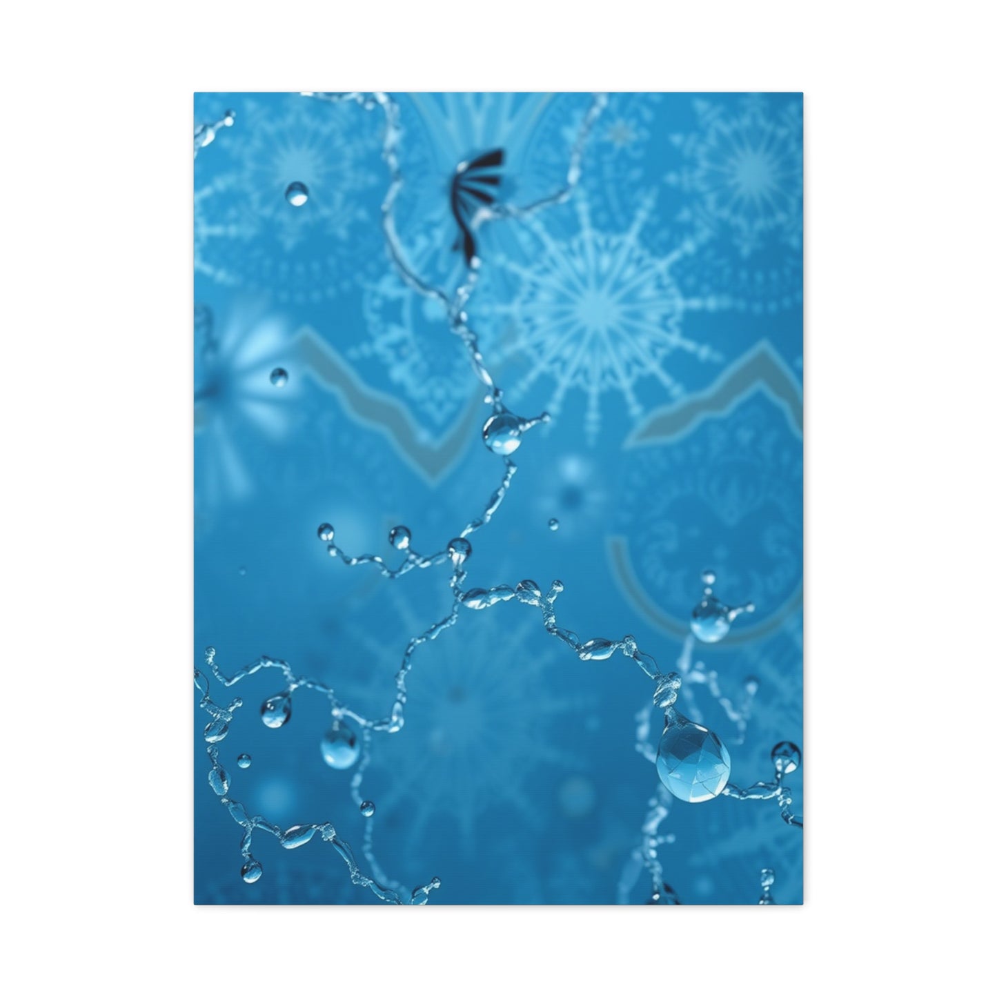 Vision Blue & Gray Art Art Wall Art & Canvas Print