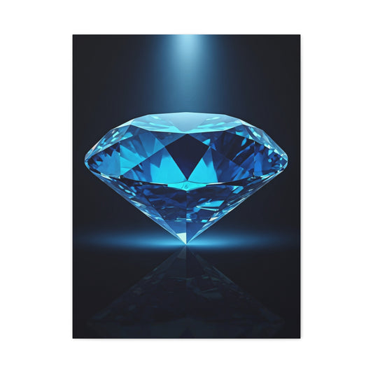 Blue Diamond Reflection Wall Art & Canvas Prints