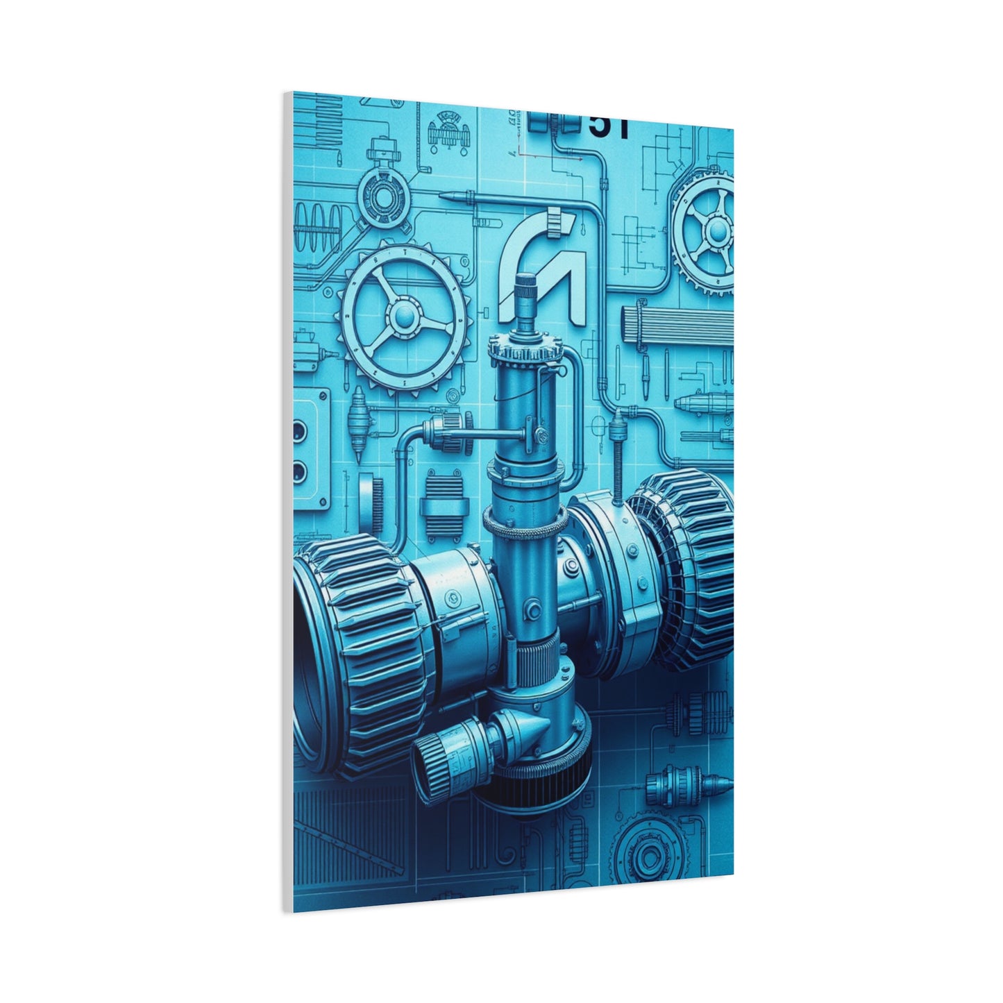 Supreme Engineering & Machinery Blueprints Art Collection Wall Art & Canvas Print