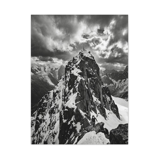 Dramatic Monochrome Alpine Storm Wall Art & Canvas Print