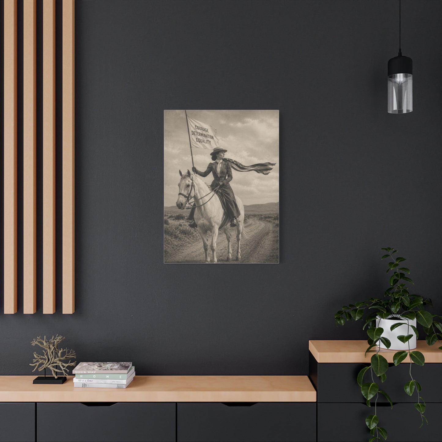Frontier Equality Rider Portrait Scene Wall Art & Canvas Print