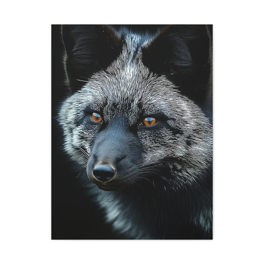 Silver Fox Velvet Portrait Wall Art & Canvas Print