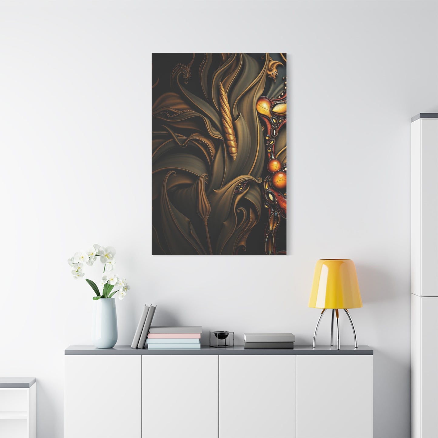 Vision Black & Beige Art Art Wall Art & Canvas Print